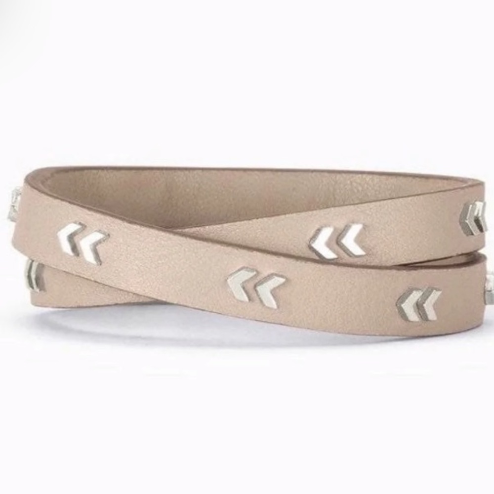 Stella & Dot Chevron Wrap Bracelet - Silver